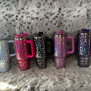 Colorful Leopard Print Tumblers 40oz